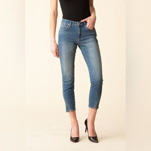 AMO by Anthropologie denim jeans mid rise ankle skinny jeans Liberty wash sz 29